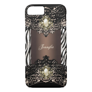 Elite Chocolate Zebra Black Pearl Brown 2 Case-Mate iPhone Case