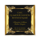 Elite Fashion Designer Black Gold Gems