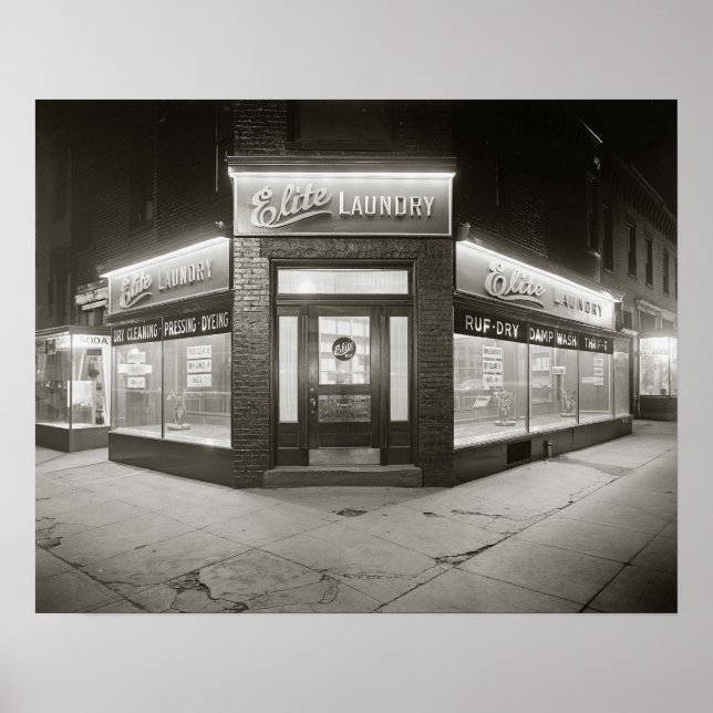 Elite Laundry, 1928. Vintage Photo Poster (Front)