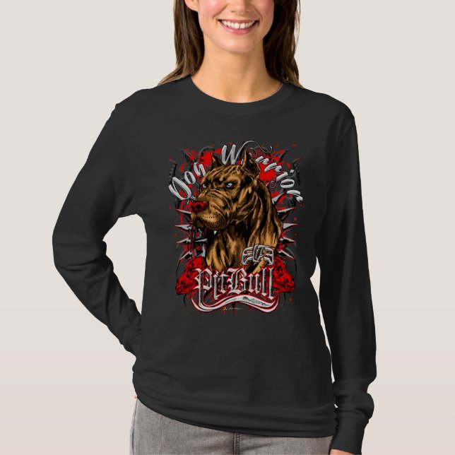 Elite Pitbull Dog Warrior T-Shirt (Front)