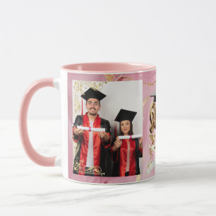 Elite Rose-Marble & Gold Personalised Graduation Mug
