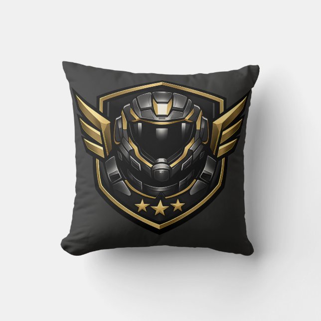 Elite Space Crew Exploration Division Throw Pillow (Front)