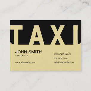 Elite Taxi Driver Business Card