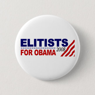 Elitists For Obama 6 Cm Round Badge