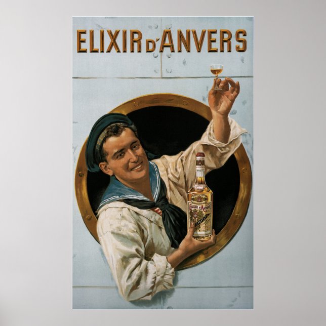 Elixir D’Anvers ~ by Gerard Portielje Belgium 1906 Poster (Front)