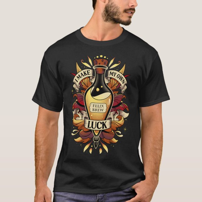 Elixir Of Golden Luck - Lucky Felix Brew T-Shirt (Front)