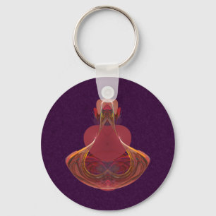 Elixir of Love Potion Bottle Fractal Key Ring