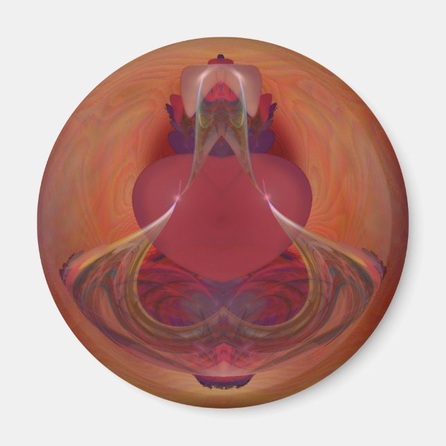 Elixir of Love Potion Bottle Fractal Magnet (Front)