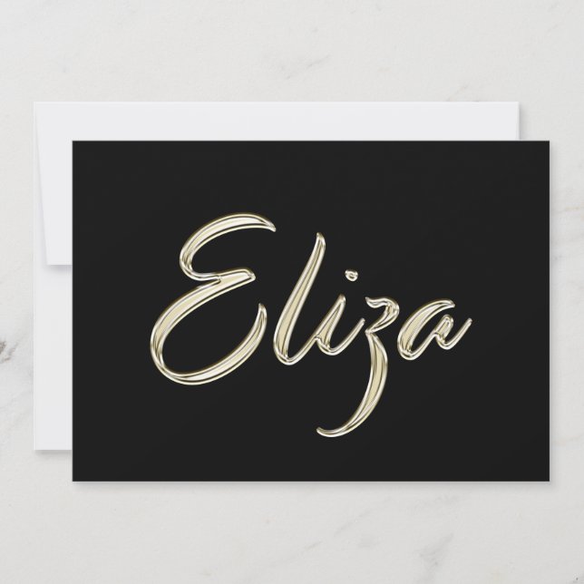 Eliza white gold Handwriting Card (Front)