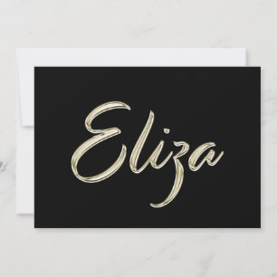 Eliza white gold Handwriting Card