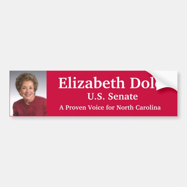 Elizabeth Dole for U.S. Senate Bumper Sticker (Front)