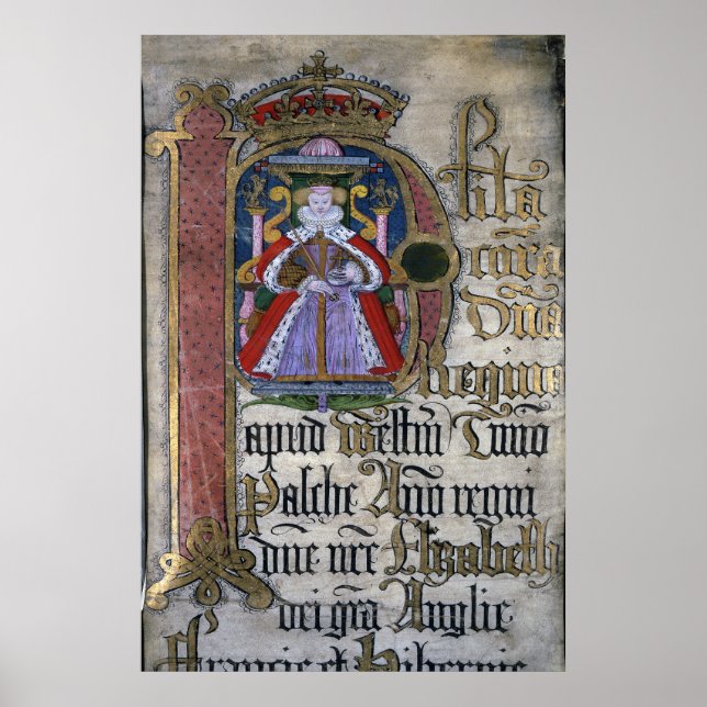 Elizabeth I, Coram Rege Rolls Poster (Front)