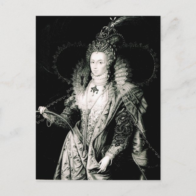 Elizabeth I drawn by W.Derby and engraved by Postcard (Front)