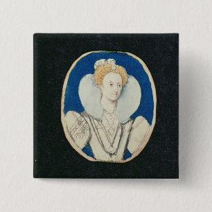 Elizabeth I, miniature portrait, (unfinished) 15 Cm Square Badge