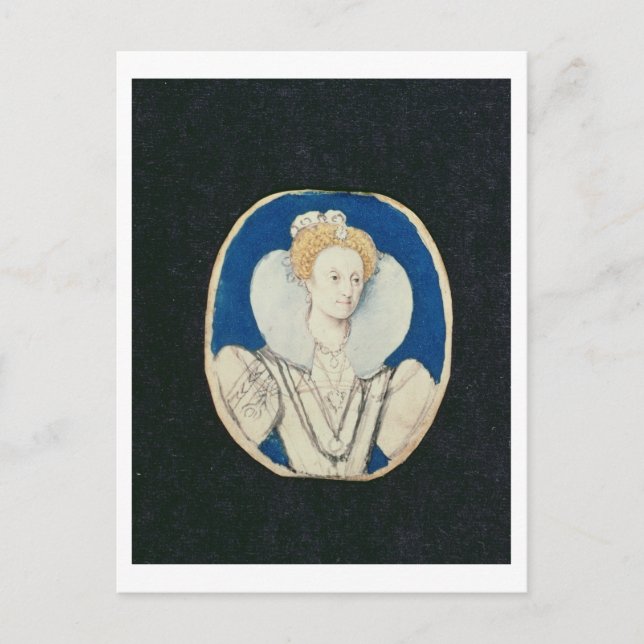 Elizabeth I, miniature portrait, (unfinished) Postcard (Front)
