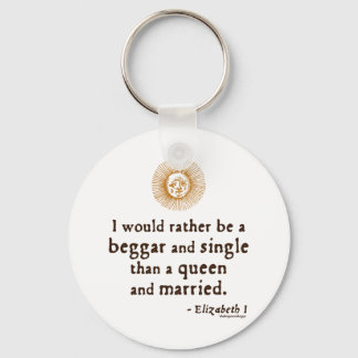Elizabeth I Quote about Marriage Key Ring