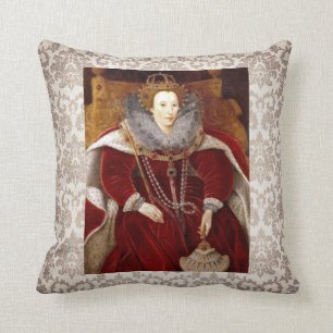 Elizabeth I Red Robes Cushion