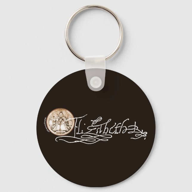 Elizabeth I Signature (Version 2) Key Ring (Front)