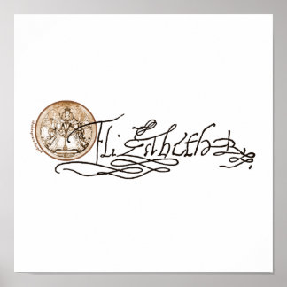 Elizabeth I Signature (Version 2) Poster