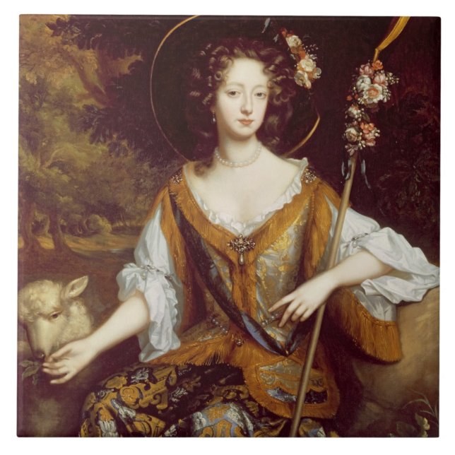 Elizabeth Jones, Countess of Kildare, c.1684 (oil Tile (Front)