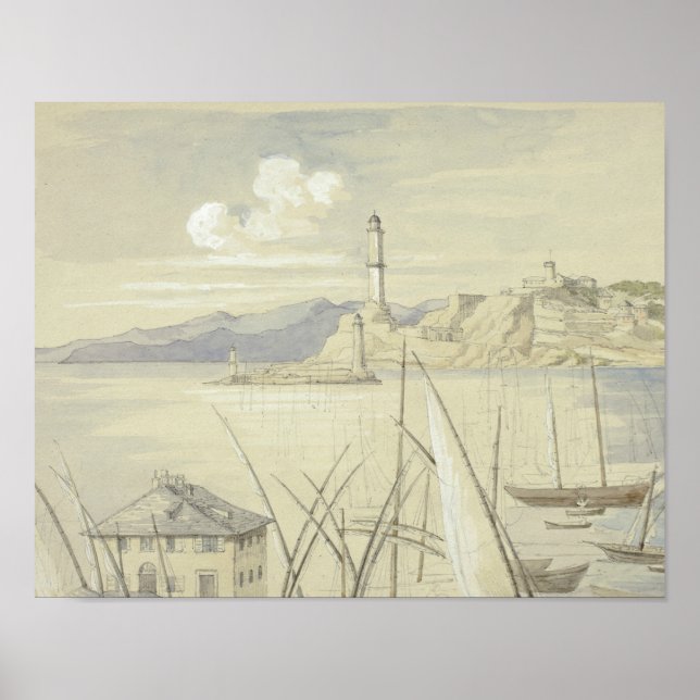 Elizabeth Murray - Genoa from the Croce di Malta Poster (Front)