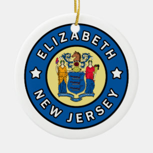 Elizabeth New Jersey Ceramic Tree Decoration