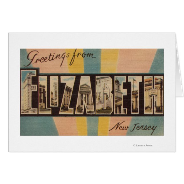 Elizabeth, New Jersey - Large Letter Scenes (Front Horizontal)