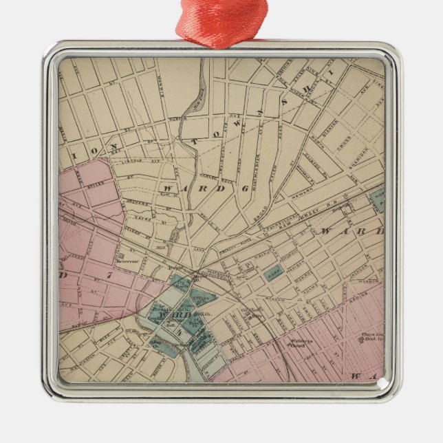 Elizabeth, NJ Metal Tree Decoration (Front)