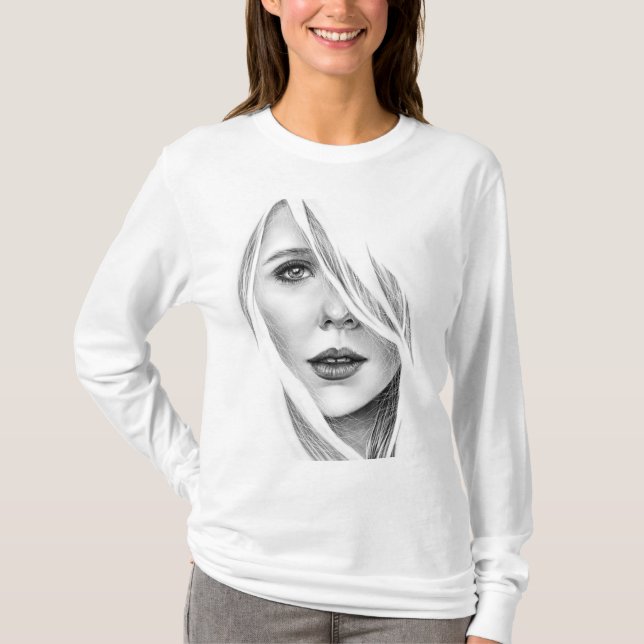 Elizabeth olsen Basic Long Sleeve T-Shirt (Front)