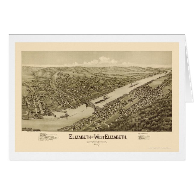 Elizabeth, PA Panoramic Map - 1897 (Front Horizontal)
