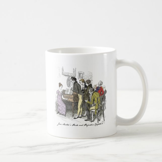 Elizabeth Performs - Jane Austen Pride & Prejudice Coffee Mug (Right)