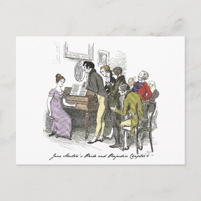 Elizabeth Performs - Jane Austen Pride & Prejudice Postcard (Front)