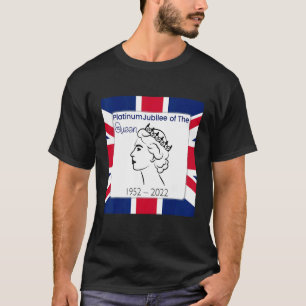 Elizabeth Platinum Jubilee  Queen Crown British Fl T-Shirt