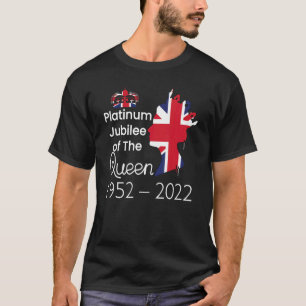 Elizabeth Platinum Jubilee Queen Crown British Fl T-Shirt