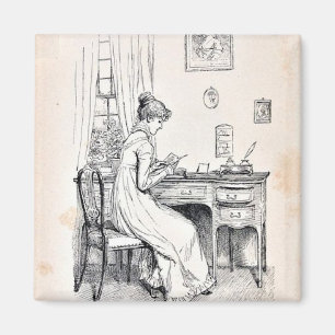 Elizabeth Reading Jane's Letters Magnet