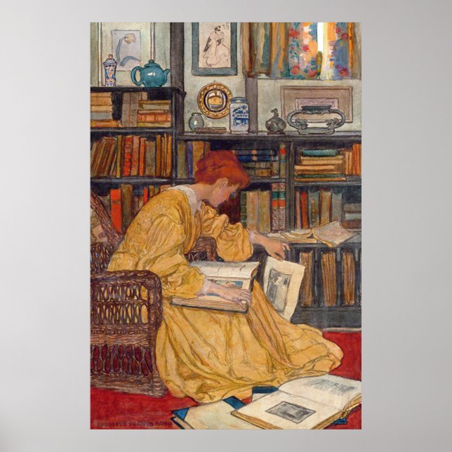 Elizabeth Shippen Green - The Library Poster (Front)