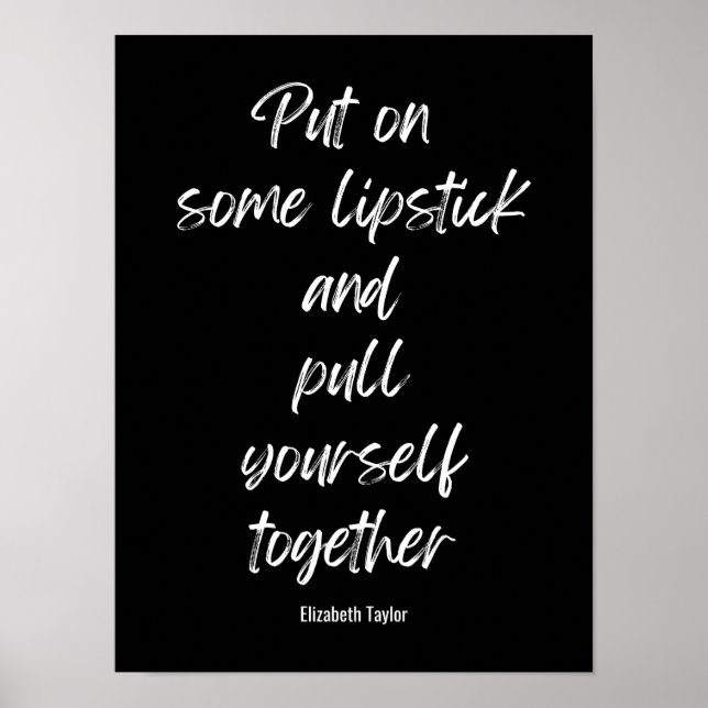 Elizabeth Taylor Inspirational Motivational Quotes Poster (Front)