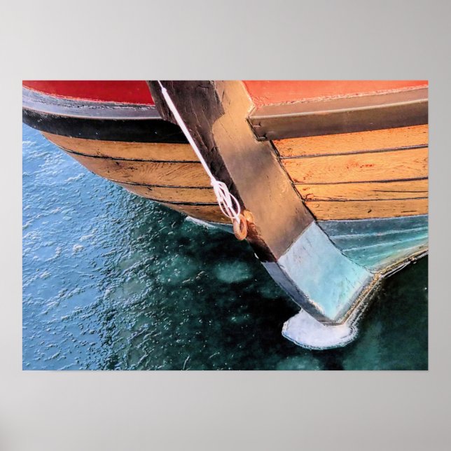 Elizabeth Tilley in frozen Plymouth MA harbour Poster (Front)