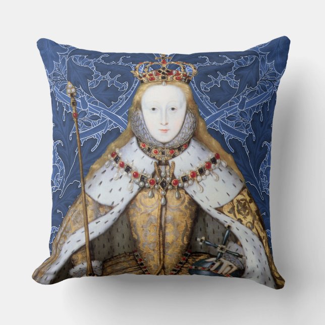 Elizabeth Tudor, Queen of England Cushion (Front)