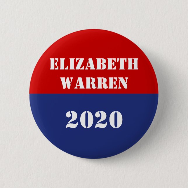 Elizabeth Warren - 2020 6 Cm Round Badge (Front)
