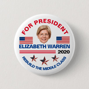 Elizabeth Warren 2020 6 Cm Round Badge