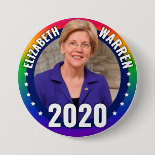 Elizabeth Warren 2020 - Gay Pride Rainbow 7.5 Cm Round Badge