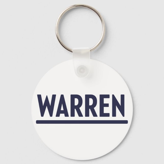 Elizabeth Warren 2020 presidential campaign logo Key Ring (Front)