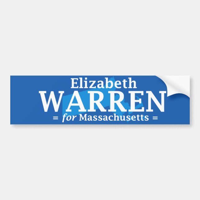 Elizabeth Warren for Massachusetts Bumper Sticker (Front)