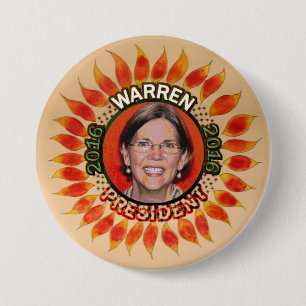 Elizabeth Warren For President 2016 7.5 Cm Round Badge