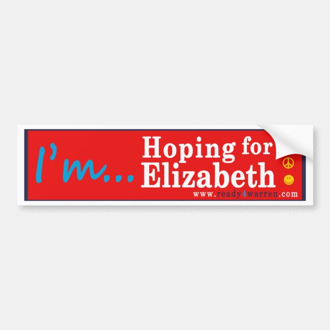 Elizabeth Warren for President 2016 bumper sticker (Front)