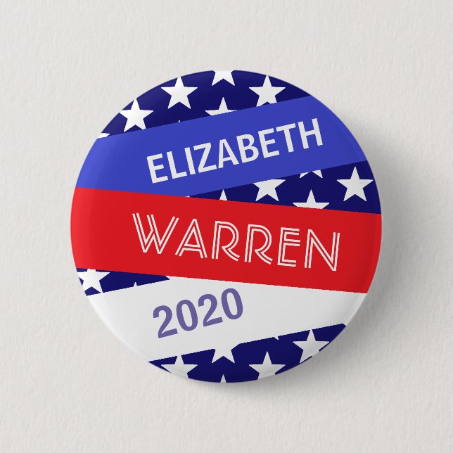 Elizabeth Warren for President 2020 6 Cm Round Badge (Front)