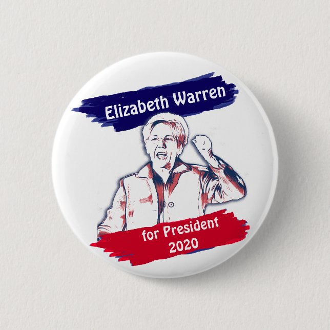Elizabeth Warren for President 2020 Election 6 Cm Round Badge (Front)