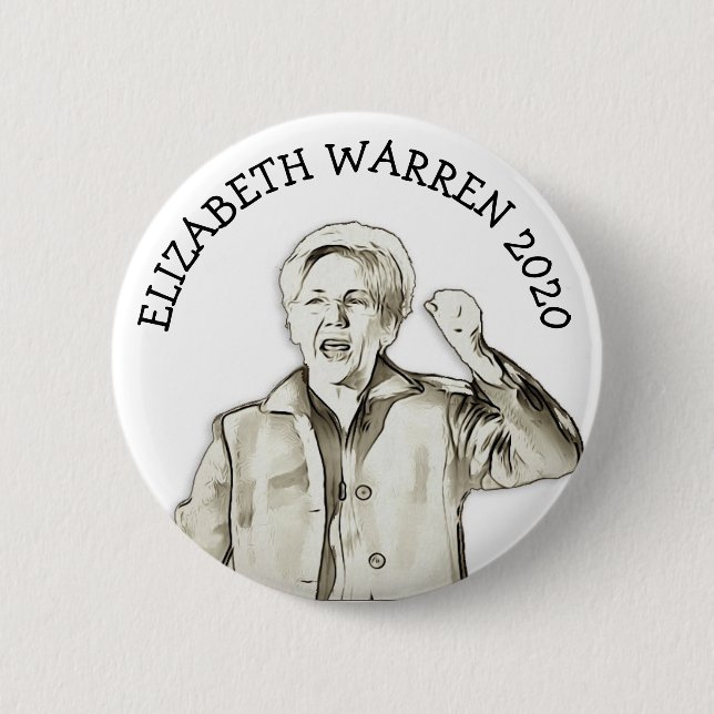 Elizabeth Warren for President 2020 Election 6 Cm Round Badge (Front)