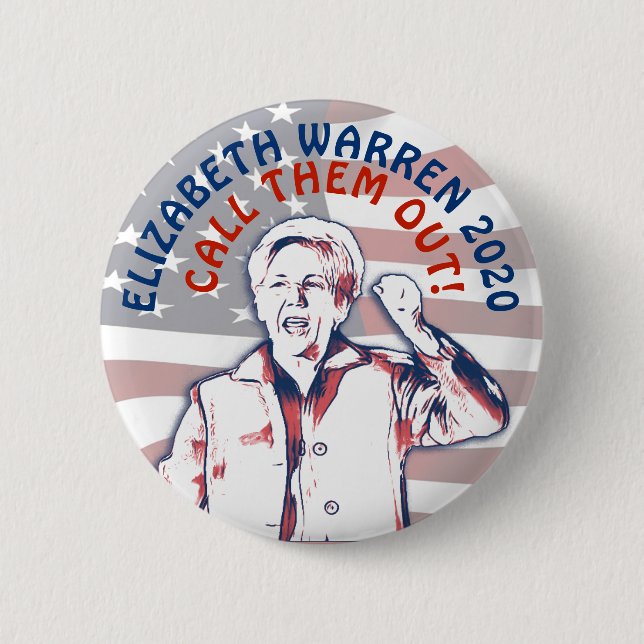 Elizabeth Warren for President 2020 Election 6 Cm Round Badge (Front)